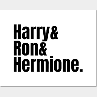 Harry & Ron & Hermione Posters and Art